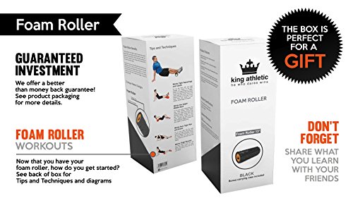 Faszienrolle aus Schaumstoff :: Originale Massage Rolle ideal für Faszientraining :: Strukturierte Yogarolle für Selbstmassage / Rücken / Stretching / Muskelschmerzen :: Massageroller inklusive Tragetasche :: 100%-Geld-zurück-Garantie & lebenslange Gewährleistung - 5