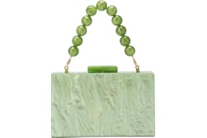 EVEOUT Women Acrylic Evening Clutch Handbag Marbling Bride Purse Shoulder Bag for Party Wedding