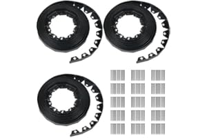 JonesHouseDeco Bordo da giardino in plastica morbida 30 m (3 x 10 m), bordo paesaggistico alto 4 cm, facile da installare, senza scavare, bordo in PVC nero, con 150 picchetti - K630A00