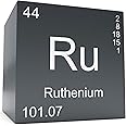 Moderock Ruthenium Metal Elements Periodic Table, Mirror Finished Density Cubes Collection, Purity 99.95%, Weight 11.5g/0.4Oz (Ru Cubic 10mm/0.39")