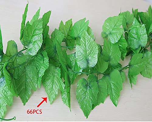 Girlande mit künstlichen Weinranken/Efeublättern, 25 Meter, Grün - 2