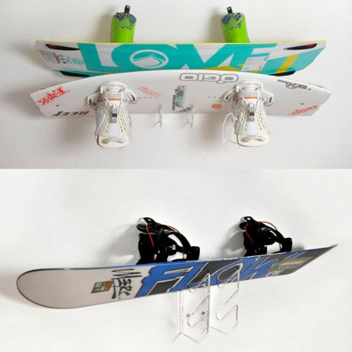 DOUBLE Wandhalter Wandhalterung Board Rack für Wakeboard, Kiteboard, Snowboard, Longboard, Skateboard, Wakeskate, Skimboard - 5