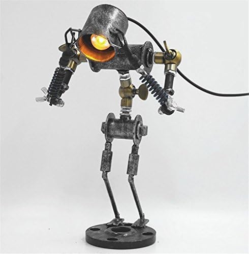 XSPWXN Retro Industrial Vintage Adjustable Desk Lamp Hand Made Iron Craft LED Table Lamp Bedroom Living Room Bedside Lamp Bar Cafe Classic Creative Personality Desk Light Table Light with Power Switch Button
