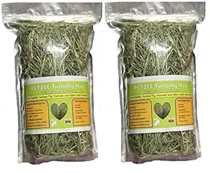 Petzee Timothy Hay Food for Rabbits, Guinea Pig, Hamsters and Other Small Animals (400 GMS) - Pack of 2