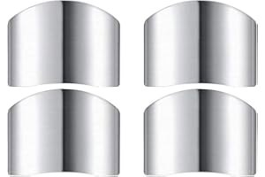 HeyNana - Lot de 4 protège-doigts pour couper des légumes et des fruits en toute sécurité, protège-mains en acier inoxydable pour couper la viande, ustensiles de cuisine pour chef