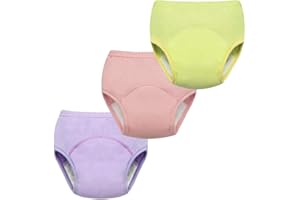 BINIDUCKLING Bragas de Aprendizaje Calzones de Entrenamiento para Bebé6 Capas de Tela Pack de 3 Unidades