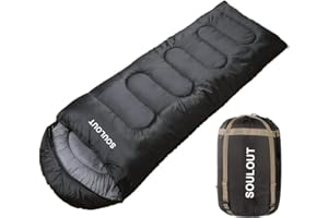 SOULOUT Schlafsack 3-4 Jahreszeiten - Wasserdichter Leichter Deckenschlafsack für Camping, Reisen und Outdoor-Aktivitäten -Ideal für Erwachsene und Kinder - 220 x 83 cm