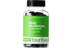 fourfive Multi Mushroom Gummies (10000mg) Ultimate Blend with Reishi, Lion's Mane, Chaga, Maitake & Shiitake, Optimum Daily Dose - 60 Gummies