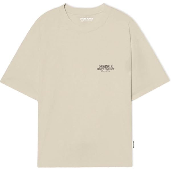 JACK & JONES Herren T-Shirt 'Jorvermont Nature' – Kurzärmlig, Crew Neck, Lockerer Schnitt
