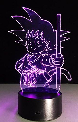 GIFTOWN-Cute Children's Gift Night Light, 3D LED Night Light Touch Control Table Lamps, 7 Color Changing Lights,with Acrylic Flat &amp; ABS Base &amp; USB Cable for Holiday Gifts (Dragon Ball)