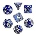 Produktbild Hnoerin Blau Schwarz Remasuri Gemini Glowing Polyhedral 7-die RPG Würfel Set Galaxy DND Würfel Set D20 D12 D10 d8 D6 D4 Für D und D Wit Tasche