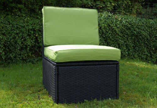 Gartenmöbel 10tlg. Sitzgruppe Poly Rattan Lounge Garten Garnitur grün