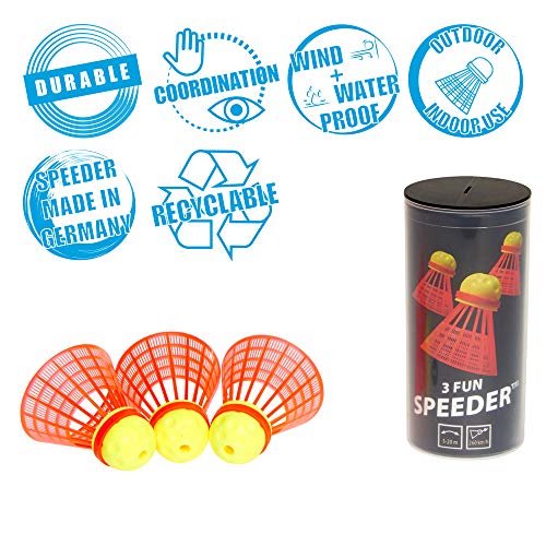 Speedminton Speedertube Fun Volant Mixte Enfant, Orange, Taille Unique