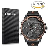 Youniker 5 Pack Diesel Displayschutzfolie, Diesel Displayschutzfolie Folien für Diesel Herren Armbanduhr dz7400 MR Daddy Crystal Clear HD, Kratzfest, Keine Fingerabdrücke, blasenfrei Film