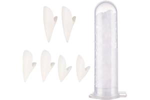 COMBLU Vampire Teeth, Vampire Fangs with Adhesive, Cosplay Vampire Accessories for Halloween Party Decoration, Reusable Werewolf Fangs Vampire Dentures (3 Pairs)