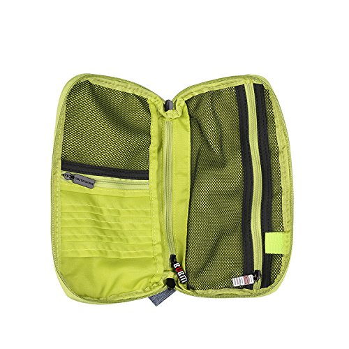 BUBM Organizer Tragetasche USB-Speicherstick Karte Bewahrungstasche für Elektronische Zubehöre Reise Organisasor Tasche mit Griff (Klein, Blau) - 3