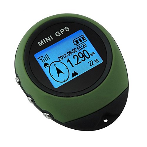 podofo Mini Portátil de Navegación GPS Receptor Portátil con Llavero para Viaje de Camping y Deportes al Aire Libre