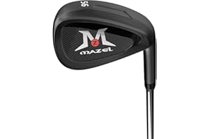 MAZEL Golf Wedges 52/56/60 Degree, Golf Dual Bounce Sole Sand Wedge Club with Curvy Lines for More Friction and Backspin