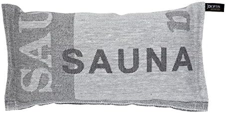 JOKIPIIN from Finland - Sauna Linen/Cotton Cushion for the Sauna, Grey/Off-white
