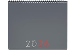 Finocam - Planificador Agenda + Notas Mes Vista 2026 Mes Vista + notas Enero 2026 - Diciembre 2026 (12 meses) Gris Internacional