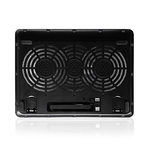 Ewent Laptop Kühler 17 Zoll Notebook Ständer USB-betrieben mit 2 LED leise 125 mm Lüfter für Macbook, Laptop, Notebook - 3