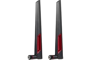 WiFi 6E Tri-Band 2.4GHz 5.8GHz 6GHz Omnidirectional WiFi 6 Antenna Aerial for PC Desktop Computer PCI-E Wireless WiFi 6 6E Router Hotspot Network Range Extender Booster (Pack of 2), Supaerial