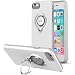 Produktbild iPhone 6s Tasche mit Grip Ring Halter, Multifunktions-Cover mit 360 ° Drehbar integriertes Ring Halter Ständer für magnetisch KFZ Halterung, Kickstand Tasche für Apple iPhone 6s /6 (iPhone 6s , Weiß)