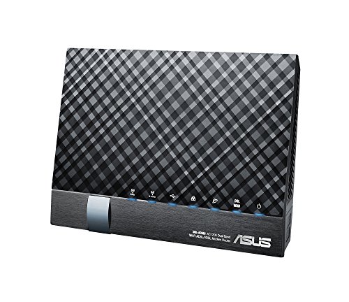 ASUS DSL-AC56U - Modem Router inalámbrico de Banda Dual AC1200 Gigabit (ADSL/VDSL, Servidor VPN, AirCloud, Soporte 3G/4G), Negro