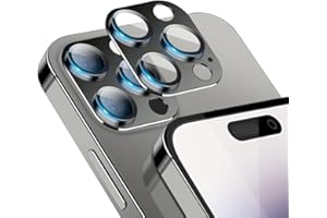 Niboow Kameraschutz Kompatibel mit iPhone 14 Pro/14 Pro Max, Anti-Kratzer HD Klar Kameraschutz, Aluminiumlegierung Schutzglas Kamera Linse Schutzfolie Kompatibel mit iPhone 14 Pro/14 Pro Max - Schwarz