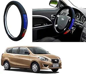 Auto Pearl - Ring Type Car Steering Wheel Cover Universal Genuine PU Non-Slip Natural Rubber Well Padded Grip Breathable Leatherite for - Go+ (Chromium Barcelona)