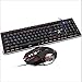 Produktbild ccloon USB Office Wired Lautstärkeregler Gaming Tastatur und Maus Combo, 1200/1600/2400/3000 DPI, kompatibel mit Windows Vista/Win7/Win8/win10, Mac