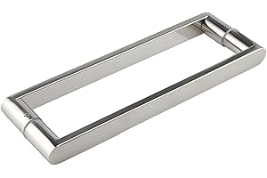 WINARA Poignée De Porte En Verre For Salle De Douche, Poignée De Porte Coulissante En Verre En Acier Inoxydable 304/salle De Bain, For Portes De Douche Sans Cadre, Avec Joint (Size : Pitch-160mm)