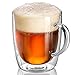 Produktbild Doppelwandiges Glas Maßkrug | Biergläser Kühlbecher, 0,5l im 2er-Set | Thermobecher