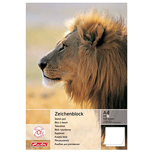 Herlitz Zeichenblock A4, holzfreies Papier, 100 g/m², 25 Blatt, weiß - 3