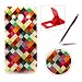 Produktbild Für Samsung Galaxy Core 2 Duos G355H Hülle Silikon Schutzhülle Tasche TPU Silikon Weiche Gel Etui Schale Bumper Case Cover Skin,Herzzer Modisch Hochwertig Ultra Dünn Slim Thin Bunt Handytasche Mit [Bunte Gitter Muster] Guter Schutz Kratzfest Flexibel Leicht Gummi Rubber Jelly Soft Protective Stabil Handyhülle Schutztasche Back Cover Case Shell für Samsung Galaxy Core 2 Duos G355H + 1 x Frei Rot Handy Halterung Ständer + 1 x Frei Weinrot Stift Stylus
