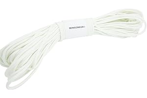 WINGONEER Fluoreszierendes Fallschirmschnur Paracord, mit 7 Strängen, 550 lbs, 100 ft - weiß