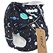 iZiv(TM) Newborn Nappy with 1 Thick Insert Infant Waterproof/Adjustable/Reusable/Washable Pocket Cloth Nappy Fit Babies 0-3 Years(Meteor)