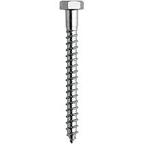 Palo Legno 50 Viti Per Legno A Testa Esagonale (bulloni Lag - Foto 8