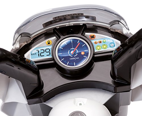 Peg Perego ED0910 – Elektro-Motorrad Raider 6V Polizei weiß/blau - 2