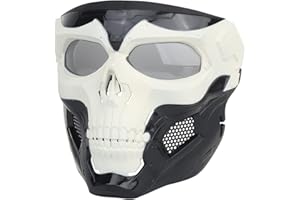 OAREA Halloween Mask Full Face Skull Skeleton Masks with Goggle for Cosplay Movie Props Masquerade Party