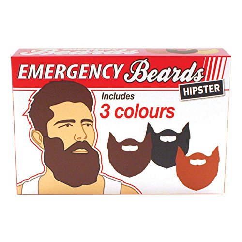 Notfall Vollbart Bärte im 3er Set - Notfall falsche Bart Anklebebart Emergency