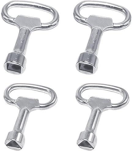 2 Chiavi Triangolari Universali | Per Contatori Gas, Acqua E Luce | Con Moschettone