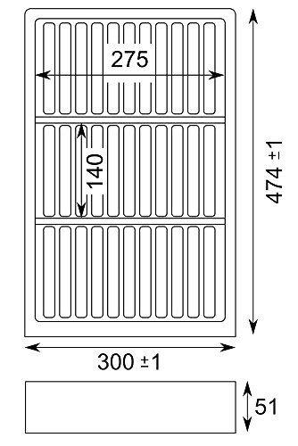 Gewürzeinsatz SEPARADO 550 Schiefergrau B 300 x T 474 mm / Gewürzdoseneinsatz - 2