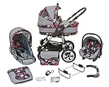Kinderwagen mit der Babywanne und Sonnenblende, leicht abnehmbar und bei anderen Teilen benutzbar. Die Babywanne verfügt über eine Schaukelfunktion und eblokade Kippdeckel Matratze mit der Babywanne gehört eine sehr weiche Einlage und komfortabel.