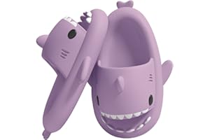 Puimentiua Damen Hai Hausschuhe Schlappen,Shark Slippers Slides,Herren Sharky Schuhe Latschen,Lustig Haifisch Badelatschen | 36-47EU