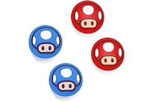Viwind Copri levette Analogiche in Silicone per Nintendo Switch/Switch OLED Joycon,Joystick Cap Analogico,Joystick Thumb Grip Caps Cover,Accessori Kawaii Animal Cartoon per NS Switch Lite-Mushroom