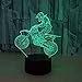 Produktbild Unbekannt Neuheit 3D Illusion Lampen MTB Motocross Fahrrad LED Nachtlichter USB 7 Farben Sensor Schreibtischlampe Für Outdoor Sports Liebhaber Sammlung