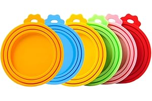 DISPRA Silikon-Dosendeckel für Haustiere, 3 Stück, verstellbare Deckel, waschbar, BPA-frei, Universalgrößen 65 mm, 75 mm, 85 mm