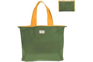 TUFA Borsa per la Spesa Pieghevole, Sacchetti per Spesa Riutilizzabile, Grande Borsa di Totalizzatore delle Drogherie, Borsa con Coulisse in Nylon Leggero, Borsa Spesa per Shopping Viaggi