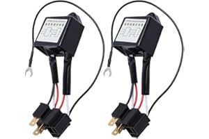 Uadme Convertisseur de Polarité, Inverseur de Polarité H4, 2 Pcs Convertisseur Négatif LED, Adaptateur de Harnais de Interrupteur, pour Auto